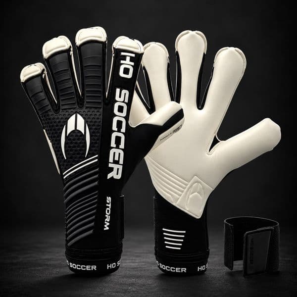 HO SOCCER-GUANTES STORM BLACK WHITE